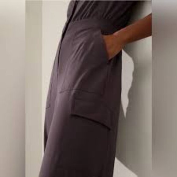 Athleta Brooklyn Utility Jumpsuit NWT, 14 Dark Grey - Picture 7 of 9